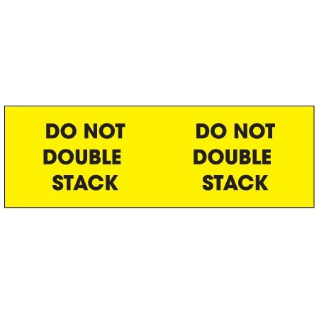 Bsc Preferred 3 x 10'' - ''Do Not Double Stack'' Fluorescent Yellow Labels BUY00031098